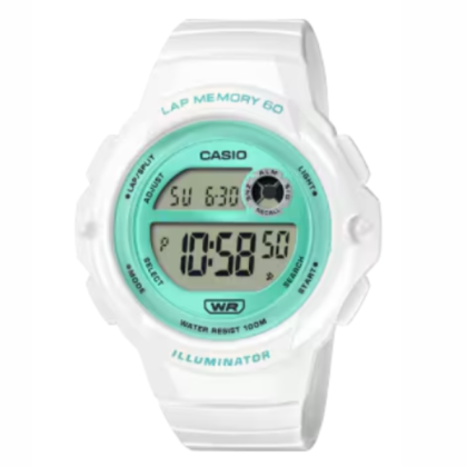 Casio General LWS-1200H-7A3V White Resin Band Women Watch